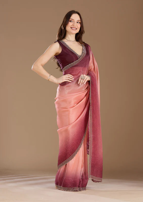 Dual Maroon Saree