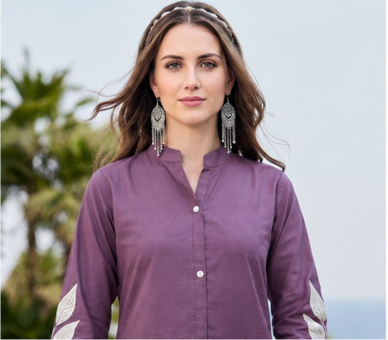 Purple Women Kurti