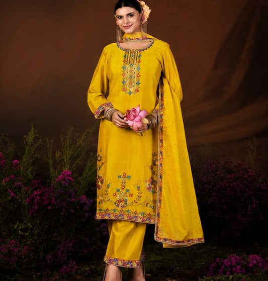 Mustard Women Kurti Set