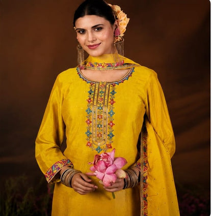 Mustard Women Kurti Set