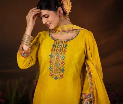 Mustard Women Kurti Set