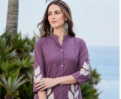 Purple Women Kurti