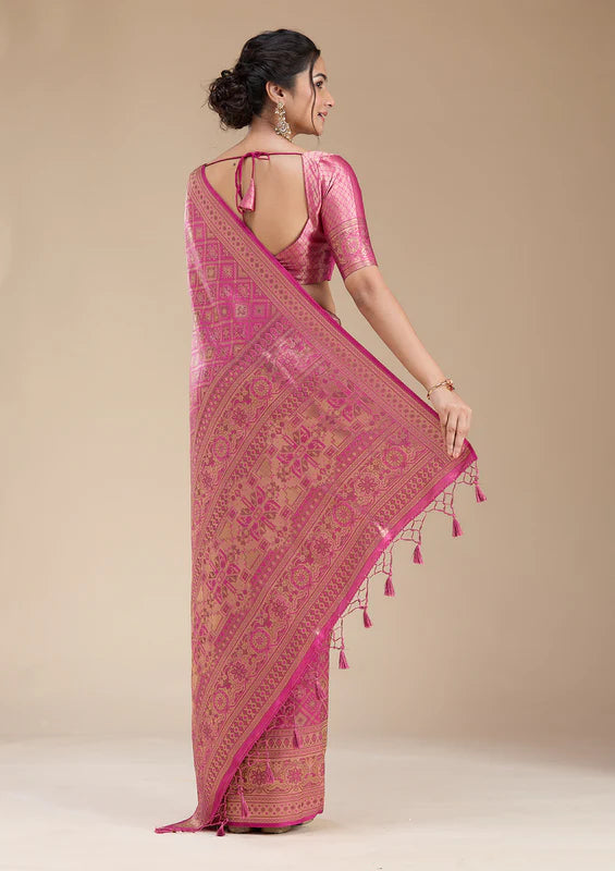 Pink Pattu saree
