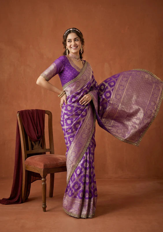 Purple Pattu Saree