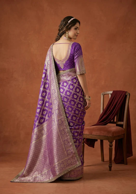 Purple Pattu Saree