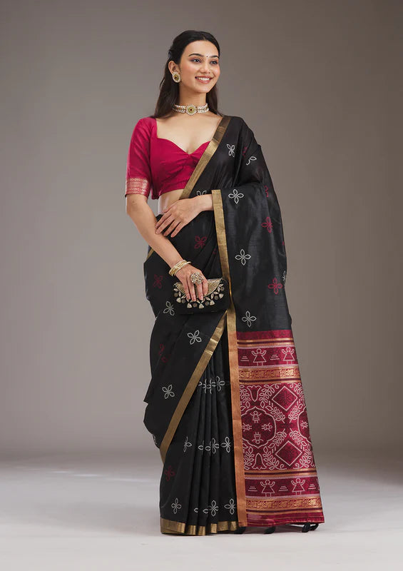 Black Pattu Saree
